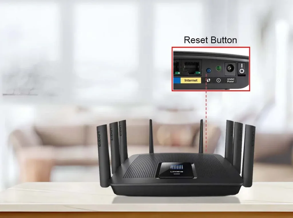 Reset Button on Linksys router