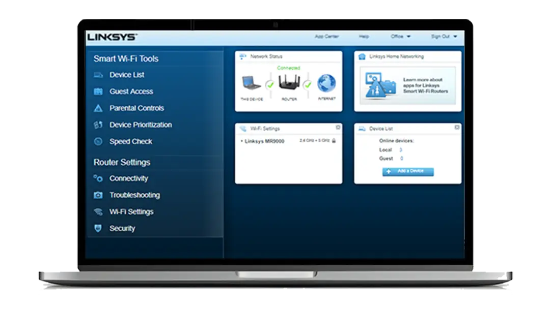 Web Portal (myrouter.local)